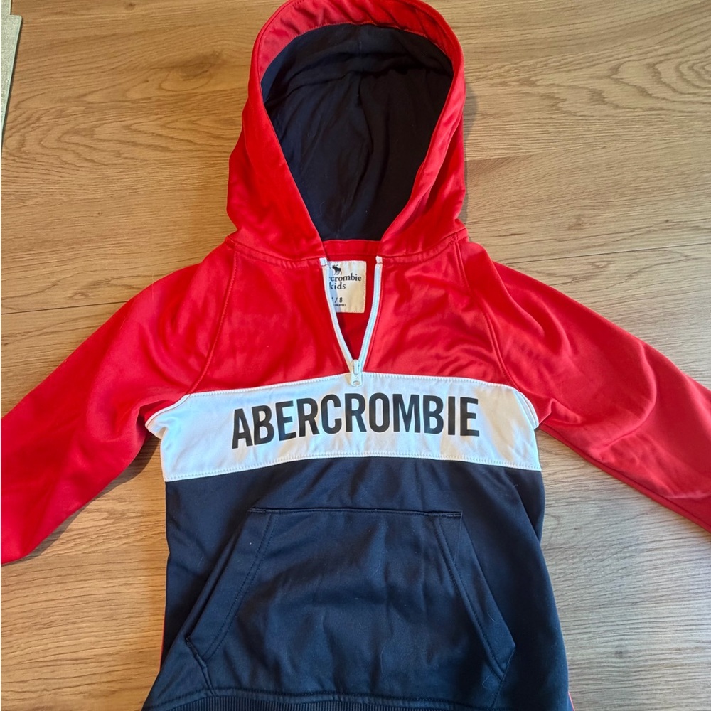 Abercrombie Kids Red and Navy Hoodie